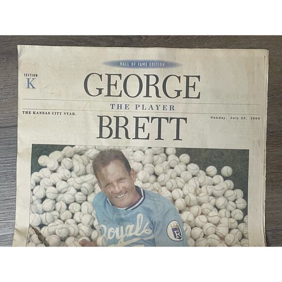 Kansas City Star Newspaper GEORGE BRETT KC Royals Cooperstown 1999 MLB Editorial - Picture 3 of 8